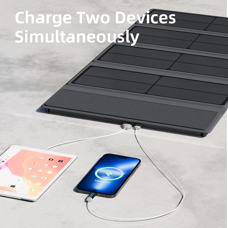 10000mah Portable Solar Charger Power Bank 16W Foldable Solar Panel Fast Charging 1 Type-C 2 USB-A Ports IP67 Waterproof